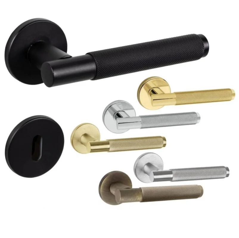 Lågt pris Fimet Türdrücker MARION 1444 aus Messing, BB - Buntbart - Chrom poliert