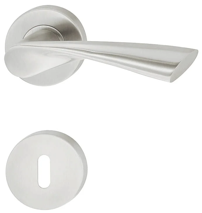 Outlet Häfele Türdrücker-Garnitur LDH 2178 Edelstahl matt, BB-Buntbart