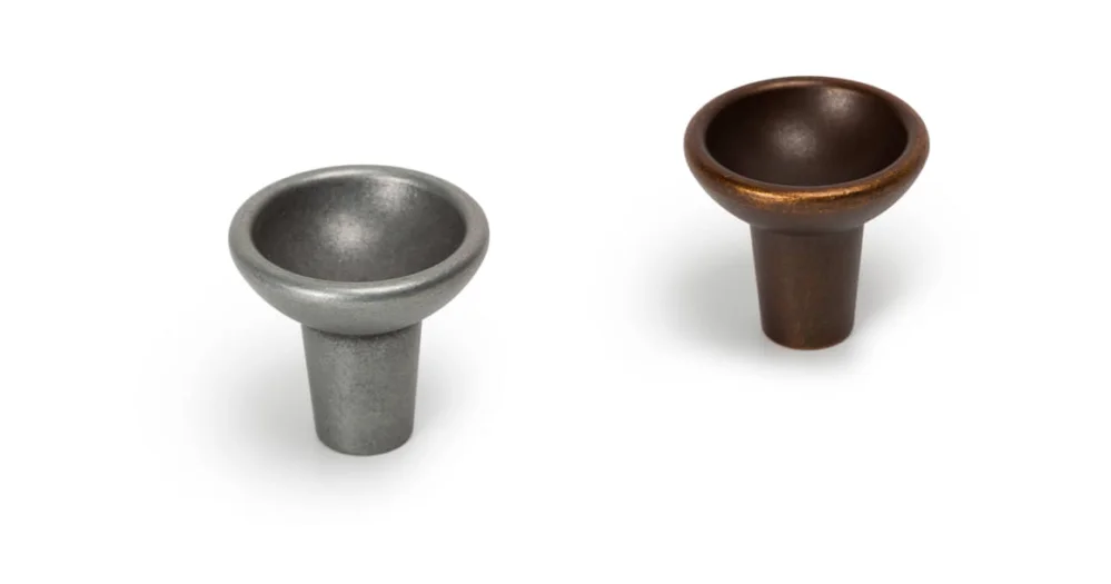 Viefe Möbelknopf RAVIOLO aus Metall, Ø 29 mm, Zinn antik Handla nu