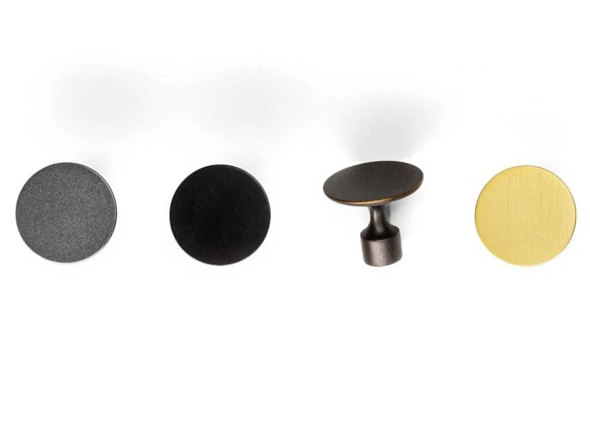 Viefe Möbelknopf FLOID aus Metall Ø 35 mm, Schwarz matt Reapris