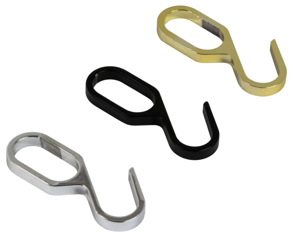 Premium Gedotec Einhängehaken HOLDER für Schrankrohr Oval 30x15 mm, vermessingt