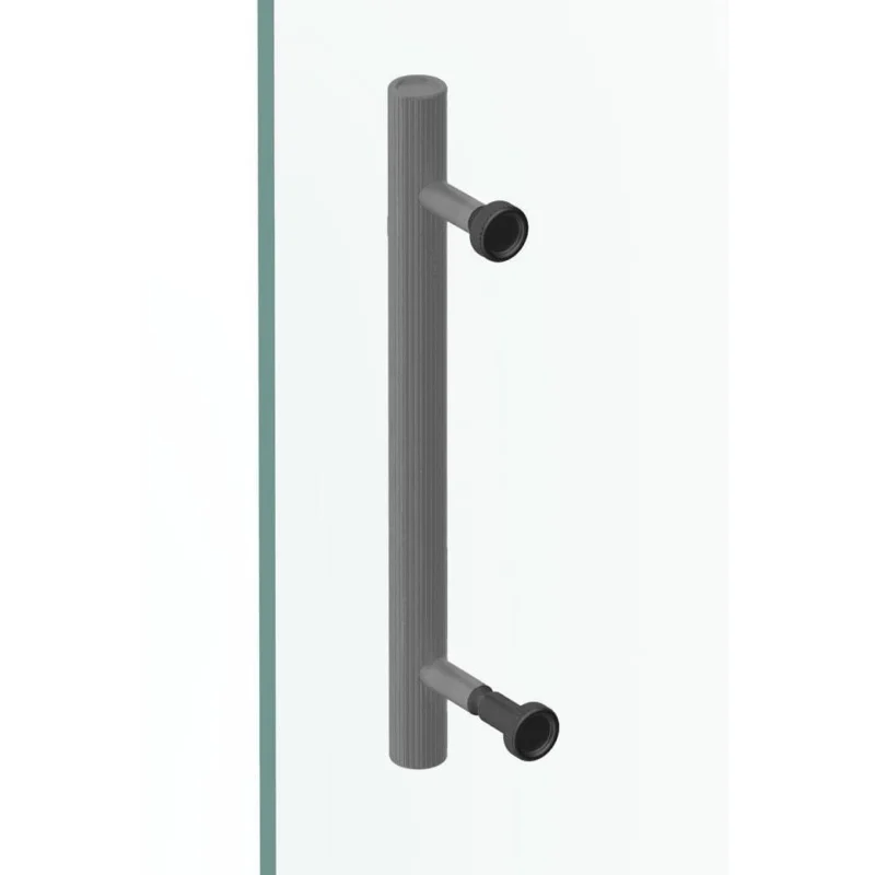 Begränsad tid Viefe Duschtürknopf-Set BOTO aus Aluminium, Ø 18 mm - Schwarz gebürstet