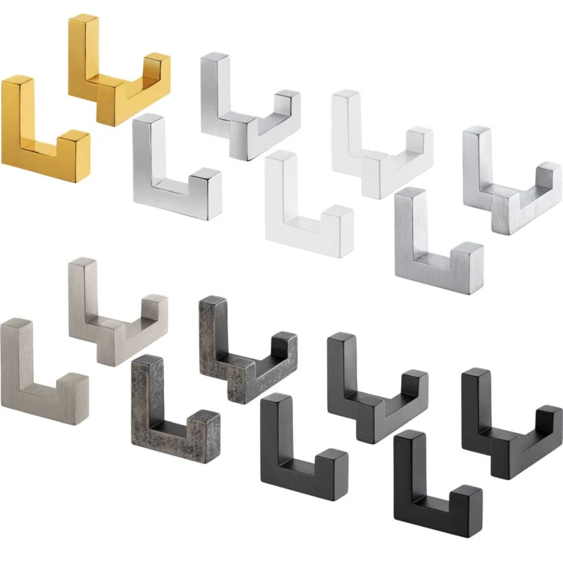 Gedotec Garderobenhaken TETRIS aus Metall, Doppelhaken - 40 x 52 mm - Weiß Köp nu