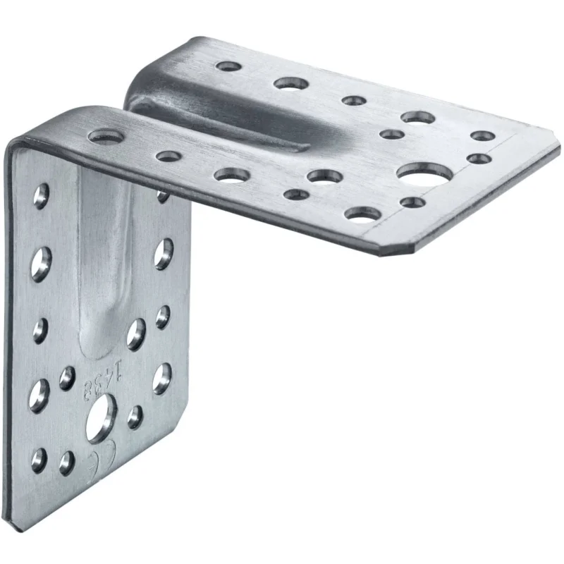 Domax Verbindungswinkel aus Stahl mit Rippe, CE und ETA Zulassung, 90 x 90 x 65 x 2,5 mm Snabb leverans