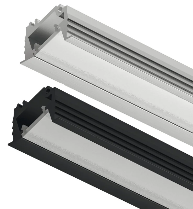 Häfele LOOX5 LED-Einbauprofil 1106 aus Aluminium Innenbreite 11 mm, Abdeckkappen Silber (paarweise) Endast idag