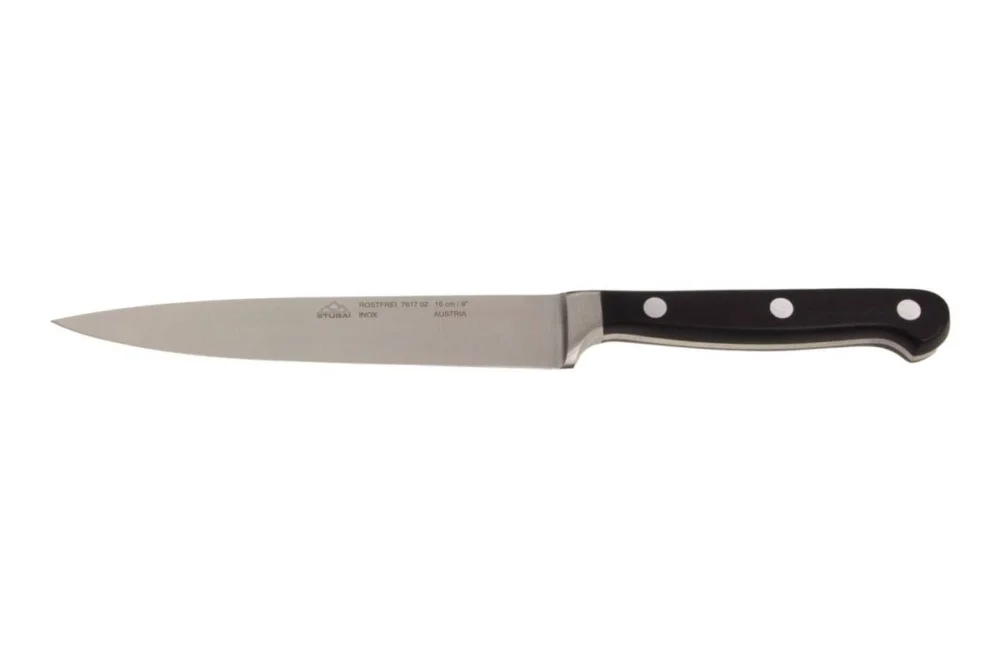 Premium Stubai Küchenmesser schmal geschmiedet aus Chrom-Molybdän-Edelstahl spezialgehärtet, 160 mm