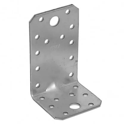 Handla nu Domax Verbindungswinkel aus Stahl mit Rippe, CE und ETA Zulassung, 90 x 55 x 50 x 2,0 mm