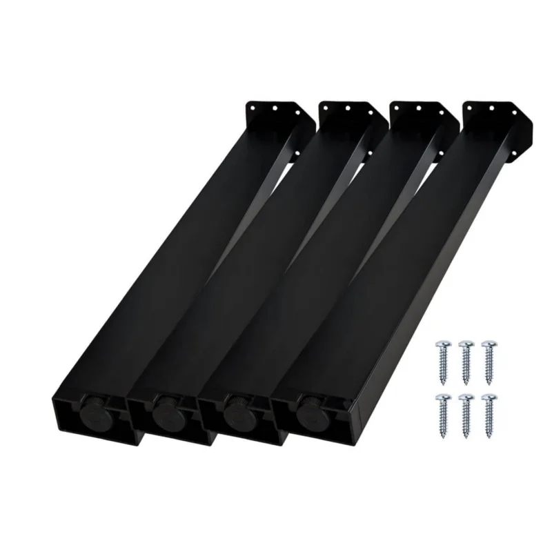 Gedotec 4 Stück-Set Tischbeine FERRO aus Stahl Schwarz, 710 x 80 x 40 mm Fynd