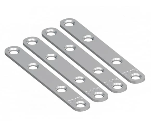 Domax Flachverbinder aus Stahl, 40 - 100 mm 4-Stück-Set, 97 x 13 x 2,0 mm Utförsäljning