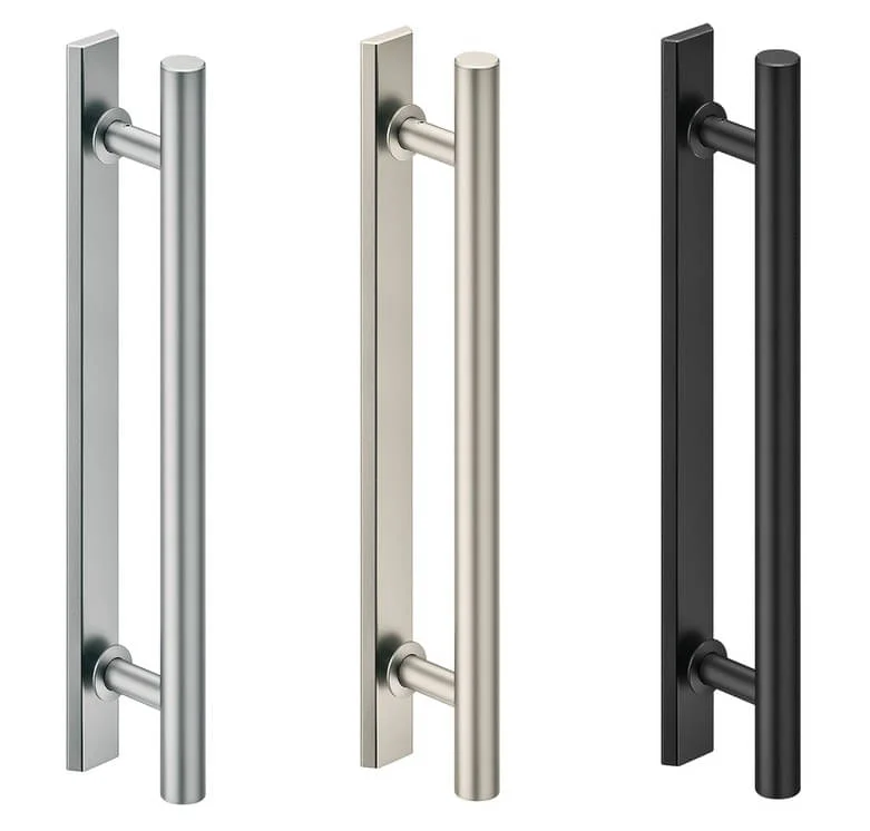 Trygg betalning Häfele Stangengriff rund einseitig aus Aluminium, Schwarz matt