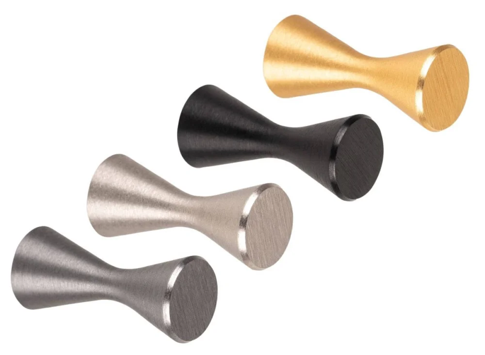 Erbjudande Viefe Garderobenhaken DIABOLO aus Aluminium, Grau gebürstet