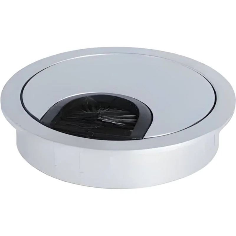Säker betalning Siso Kabeldurchlass aus Metall, Ø 60 mm Silber matt