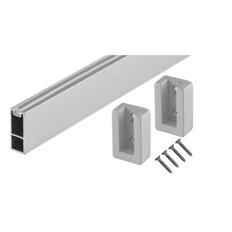 Gedotec Schrankrohr EDGE SILVER eckig, 30 x 12 mm, 600 mm Säker betalning