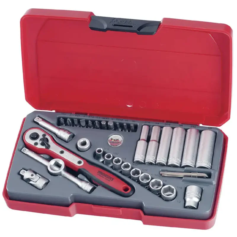 Hylsnyckelsats med 1/4 tum fyrkantsfäste Teng Tools T1435AF Köp nu