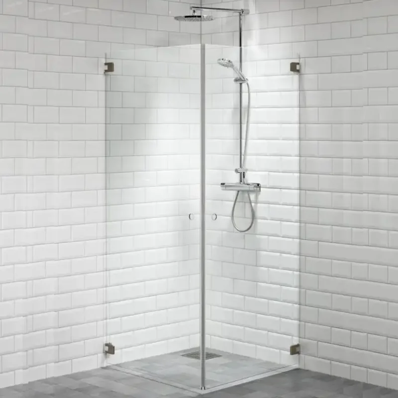 Extra rabatt Duschhörn Alterna CapoLxB: 880x880 mm, Beslag: Borstad Brons