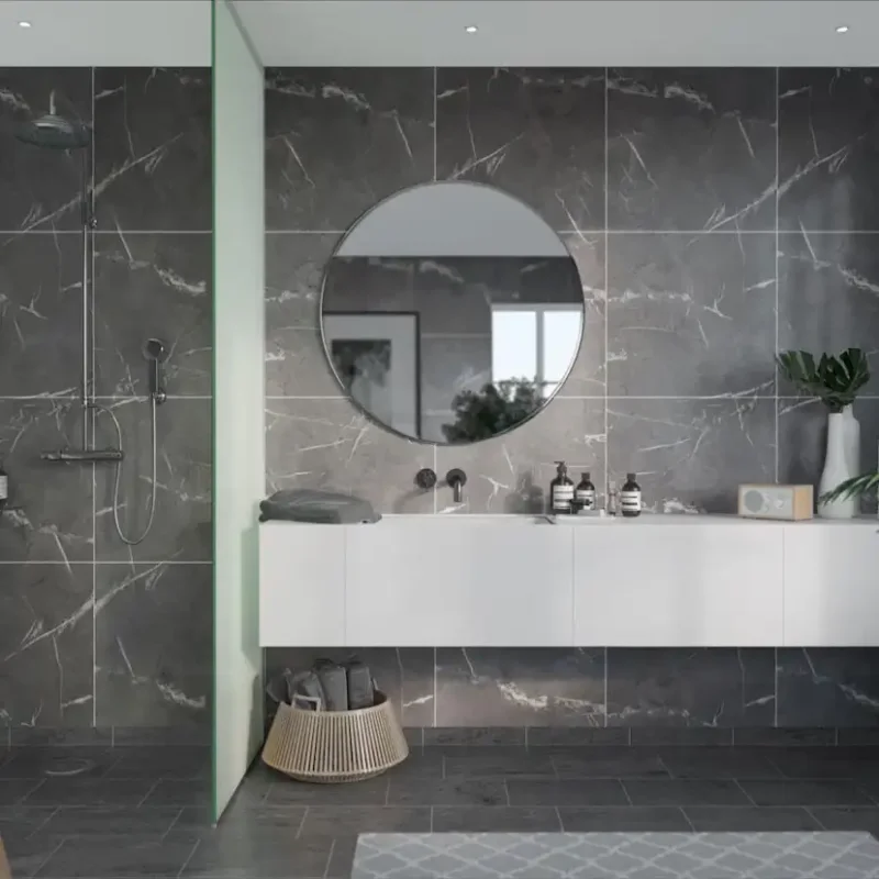 Köp online Våtrumsskiva Fibo Black Marble 2272-M6060S