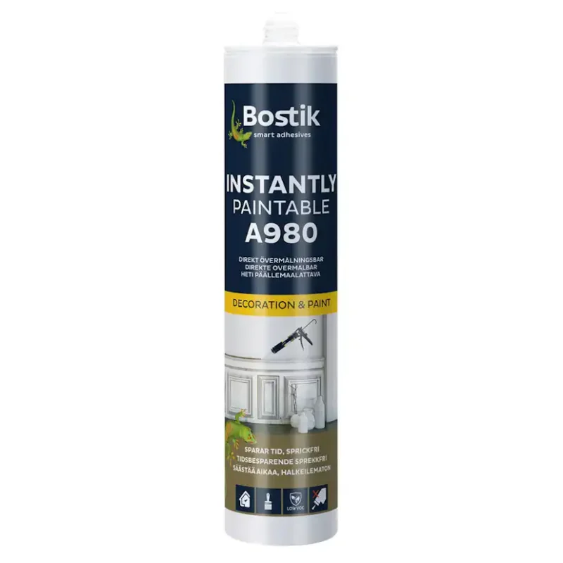 Fogmassa Bostik Acryl Deco Express Vit A980 Instantly Paintable 300 ml Endast denna vecka