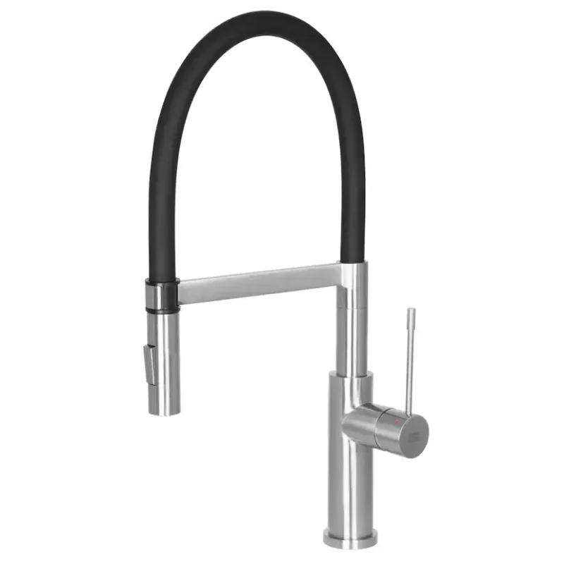 Sista chansen Köksblandare Strand Stainless Orust Rostfri/SvartUtan Diskmaskinsavstängning