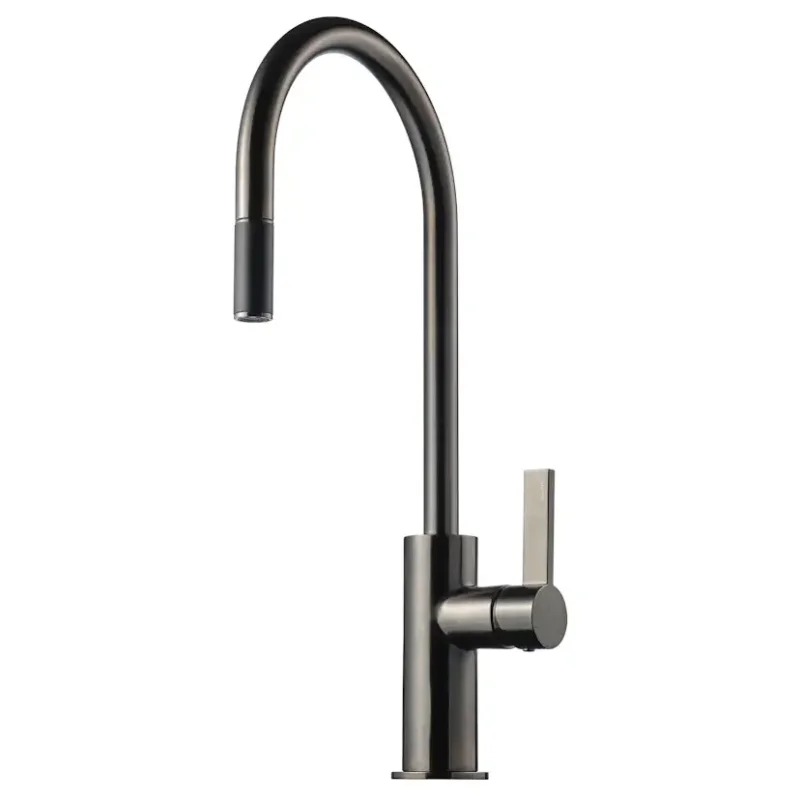 Kundfavorit Köksblandare Tapwell Arman ARM185 med Utdragbar PipBorstad Black Chrome