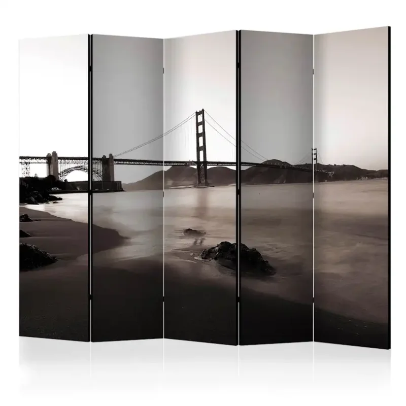 Rumsavdelare Arkiio San Francisco Golden Gate Bridge in Black and White II 225x172 cm Nedsatt pris