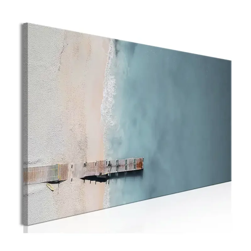Tavla Arkiio Sea And Wooden Bridge Grey150x50 cm Säker betalning