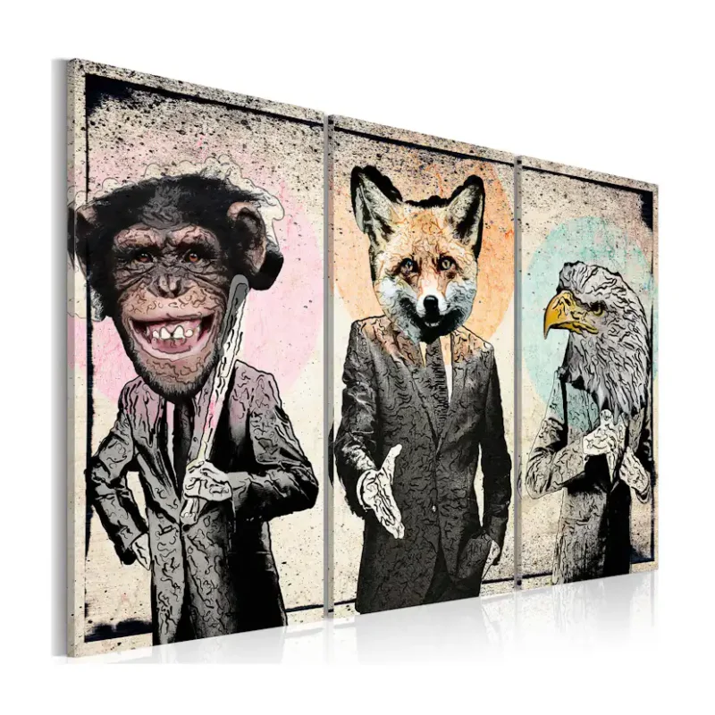 Outlet Tavla Arkiio Monkey Business120x80 cm