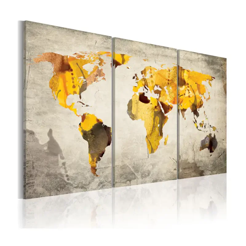 Tavla Arkiio Sunny Kontinenter Triptych60x40 cm Fri frakt
