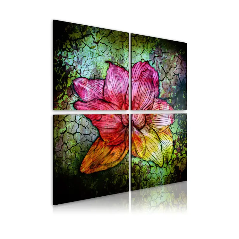 Sänkt pris Tavla Arkiio Glas Blomma90x90 cm