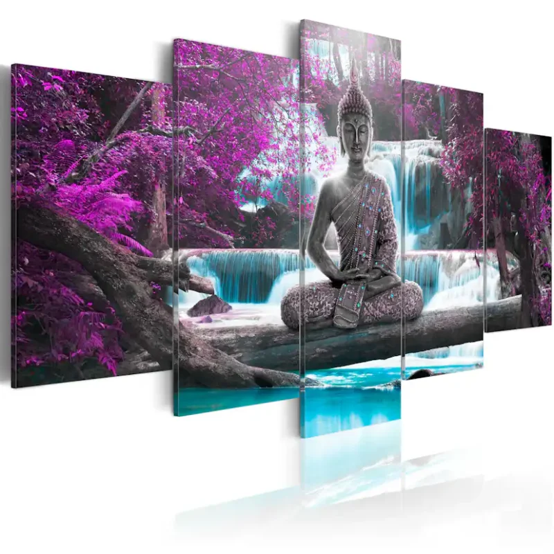 Akrylglastavla Arkiio Waterfall and Buddha Fynd