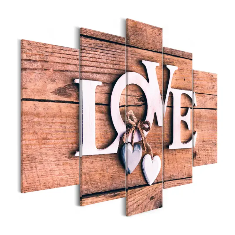 Tavla Arkiio Wooden Letters 5 delar Bred100x50 cm Rabatter