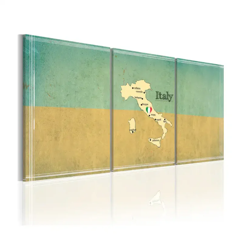 Rabatt Tavla Arkiio Map Italy60x30 cm