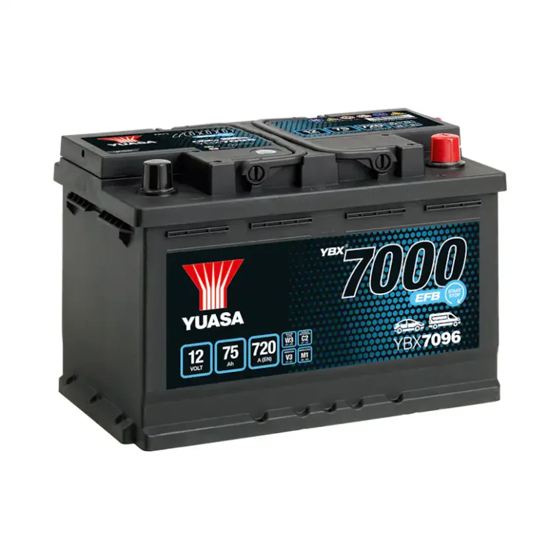 Outlet Startbatteri Yuasa 7000 EFB (Start-stopp) 75Ah 700A