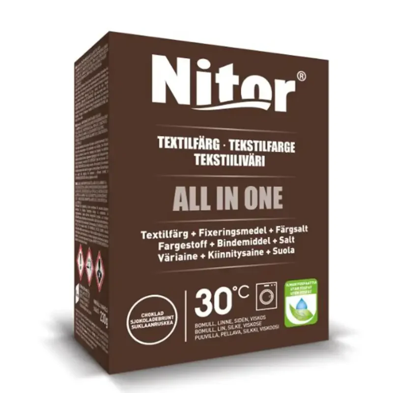Expressleverans Textilfärg Nitor All In One MiniFärg: Choklad